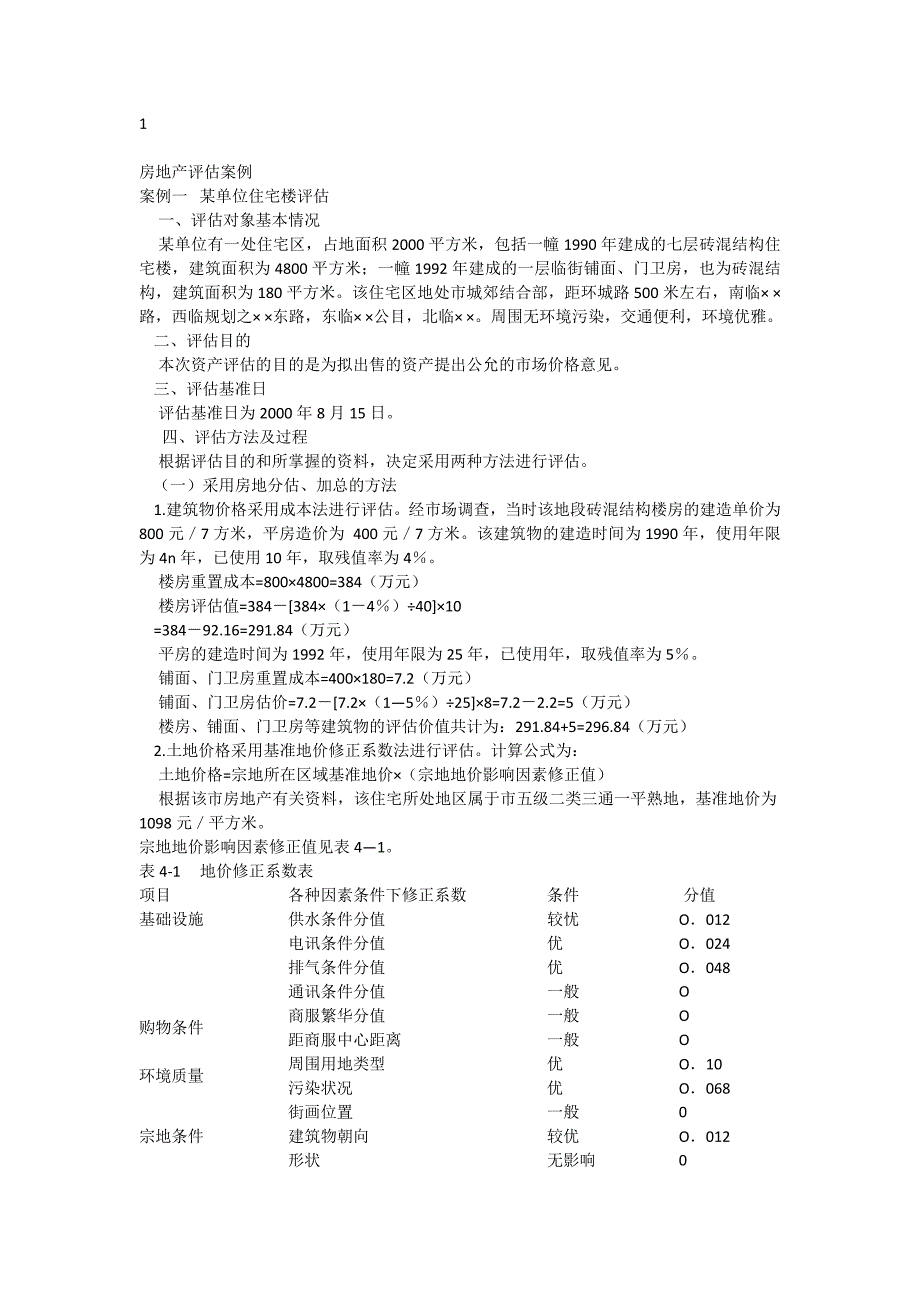 房地产评估案例1_第1页