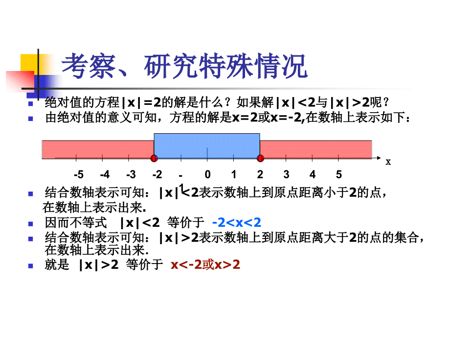 模式2必修5人教版精品课件25份高中数学人教A版必修53.2.4绝对值的不等式的解法课件_第4页