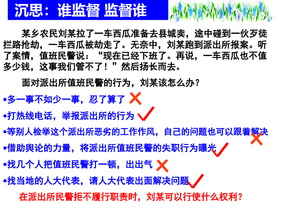 民主监督守望公共家园广东省东莞市东城高级中学高中政治必修二课件2.4民主监督守望公共家园21187章节_第3页