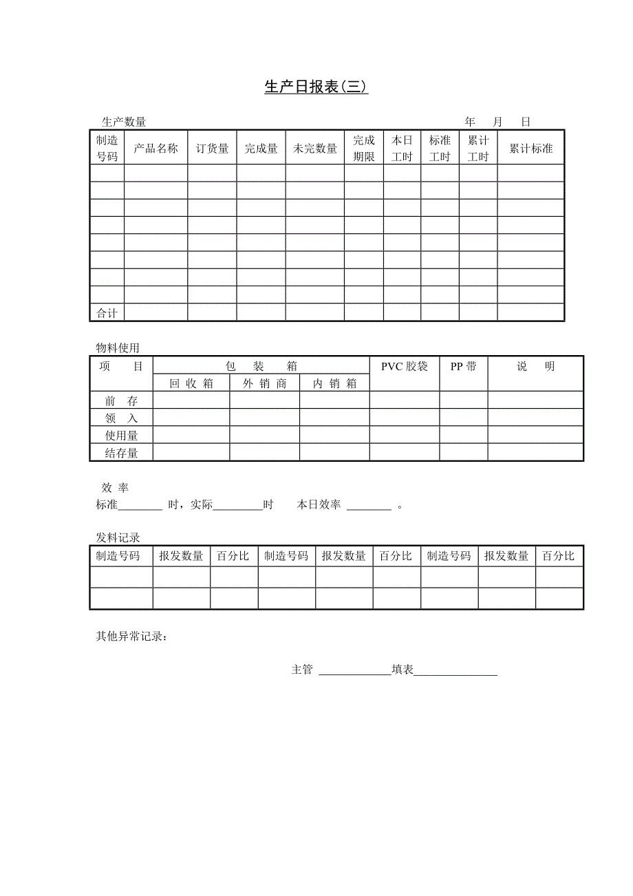 生产制度表格_生产记录表汇总26_第1页