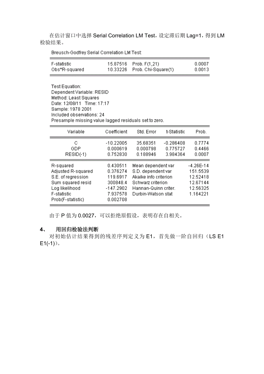 eviews序列相关性实验报告_第4页