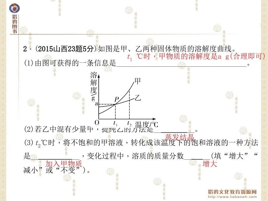 模块一身边的化学物质第6讲溶解度_第5页