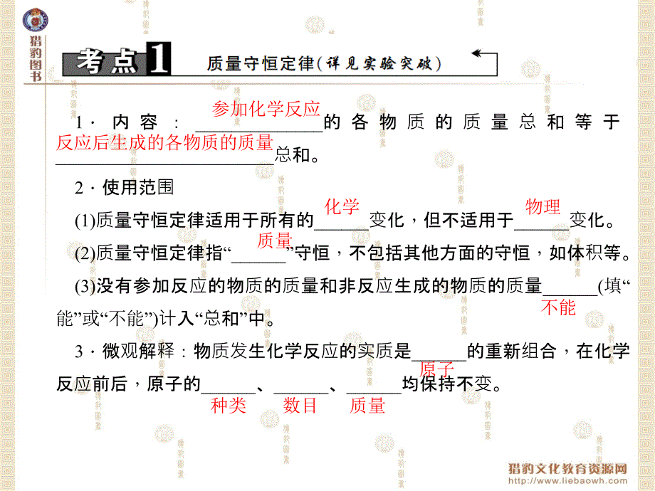 模块三物质的化学变化第12讲认识几种化学反应质量守恒定律及化学方程式_第3页