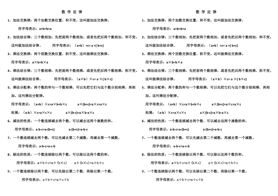 数 学 定 律_第1页