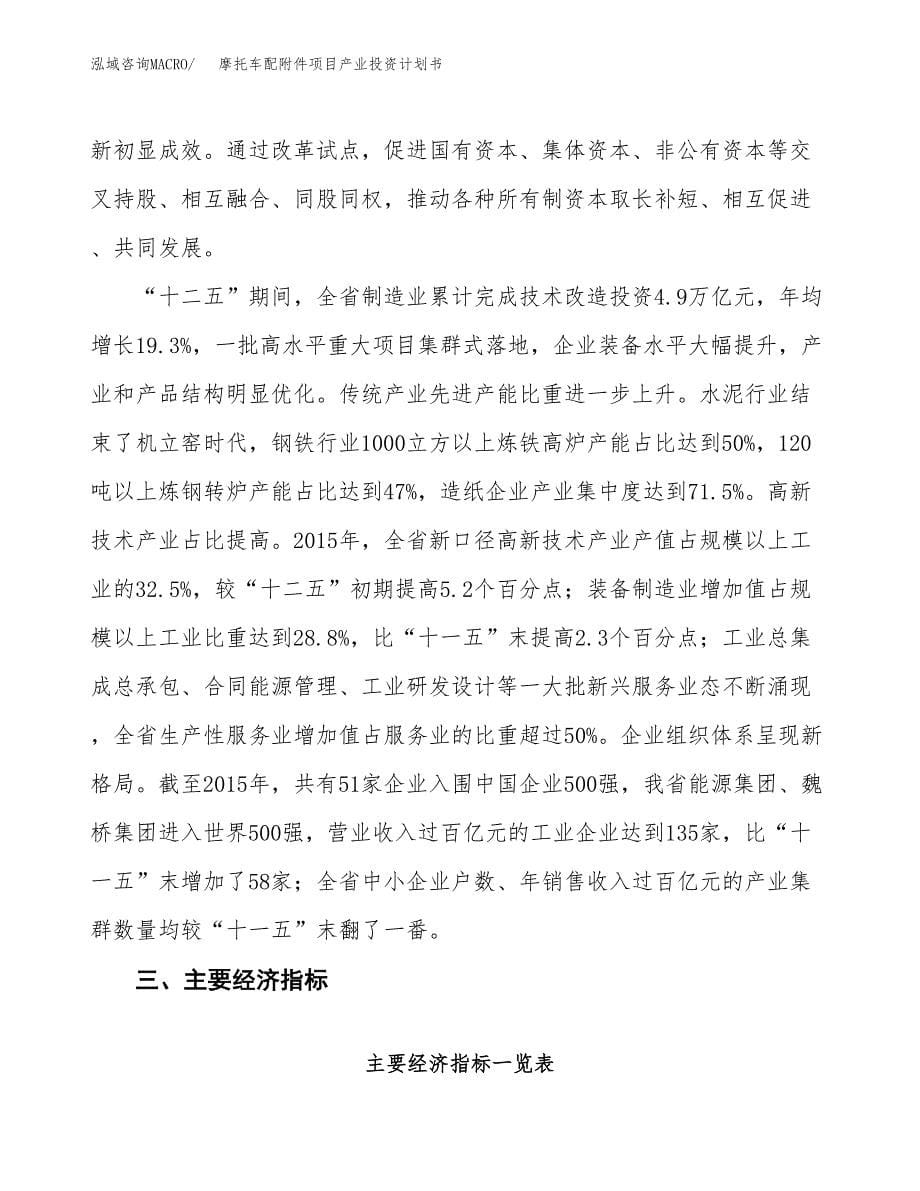 摩托车配附件项目产业投资计划书.docx_第5页