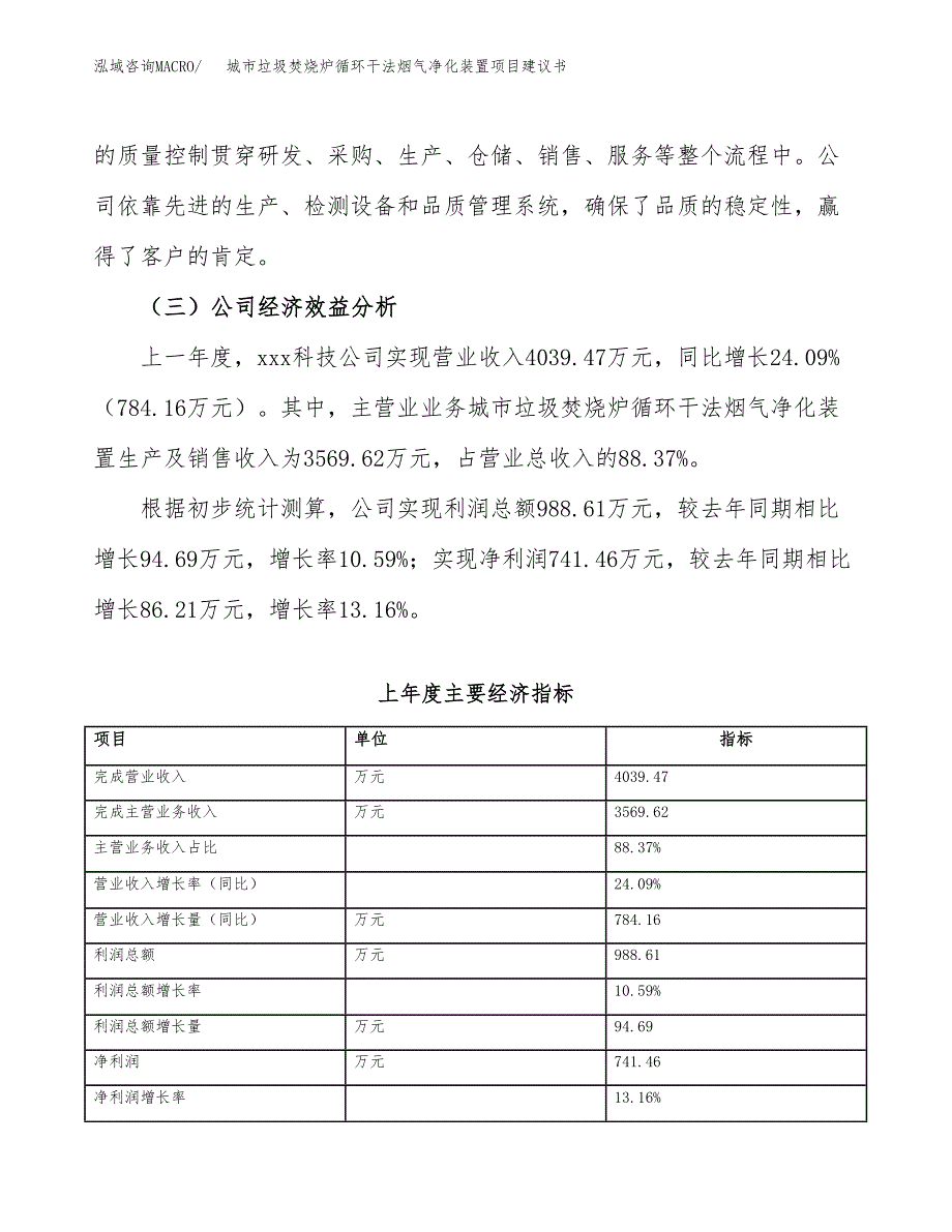 城市垃圾焚烧炉循环干法烟气净化装置项目建议书（25亩）.docx_第4页