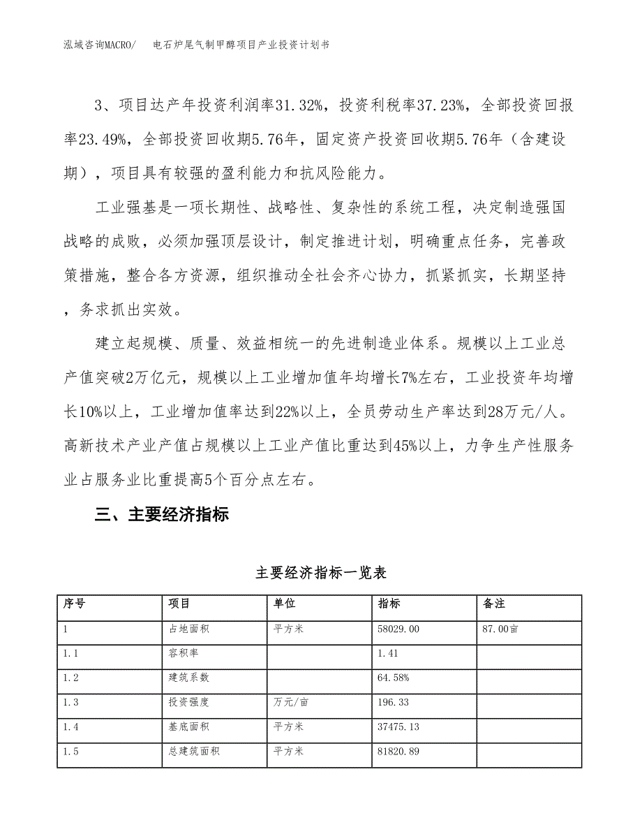 电石炉尾气制甲醇项目产业投资计划书.docx_第4页