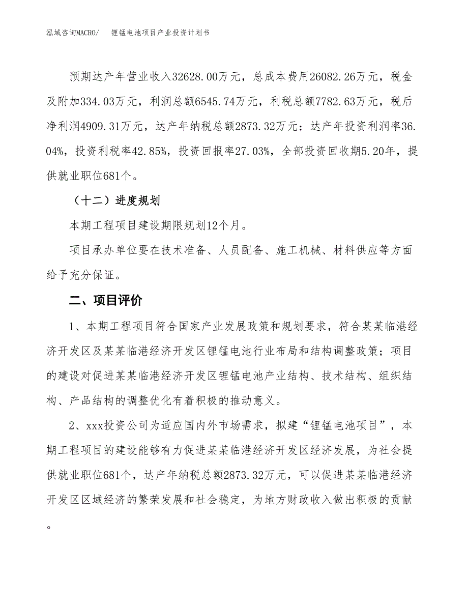 锂锰电池项目产业投资计划书.docx_第3页