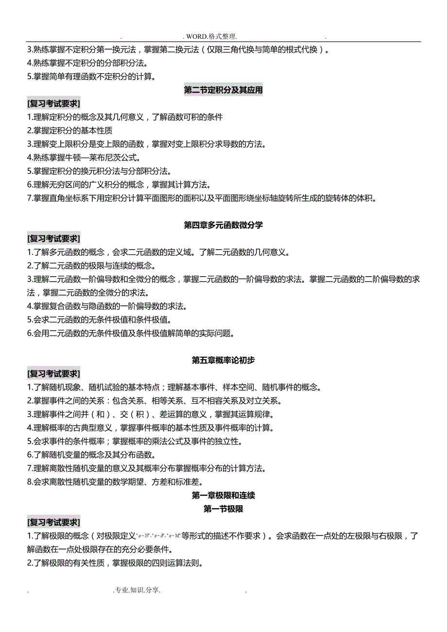 专升本高数复习资料全_第2页