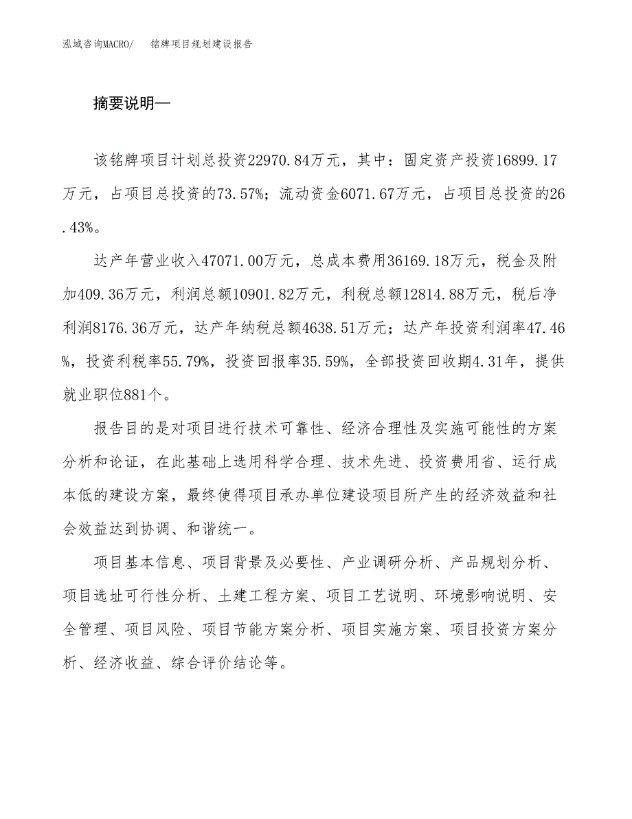 铭牌项目规划建设报告.docx_第2页