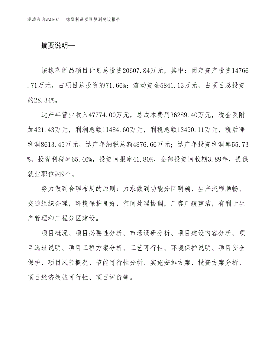 橡塑制品项目规划建设报告.docx_第2页