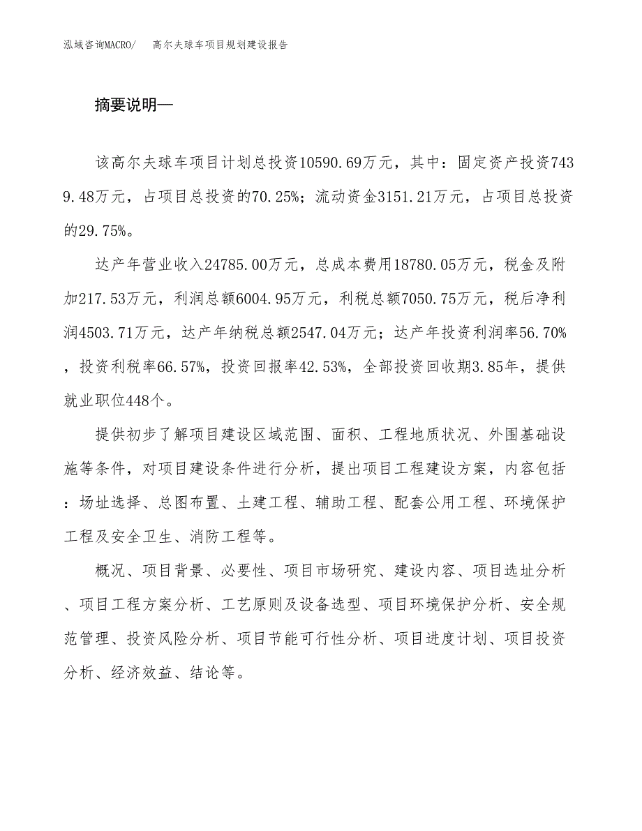 高尔夫球车项目规划建设报告.docx_第2页