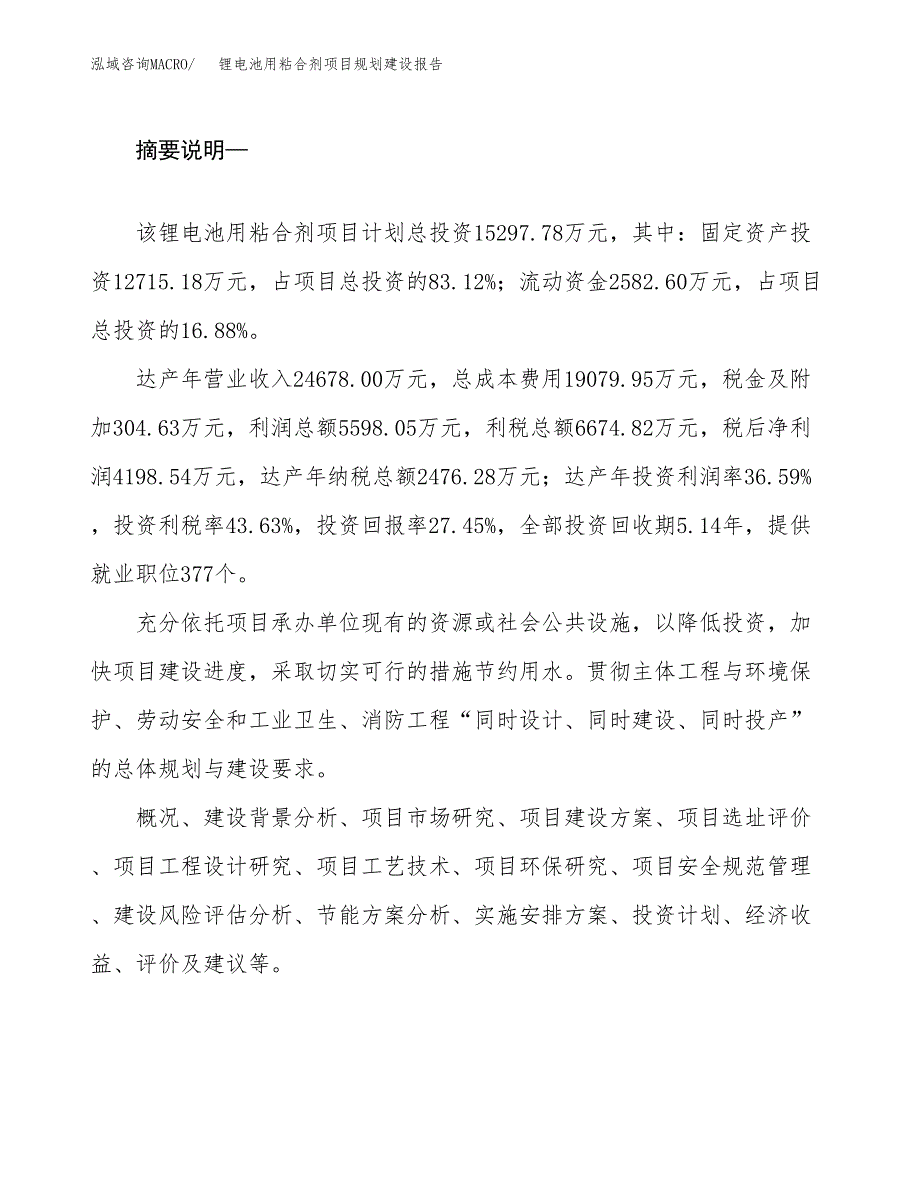 锂电池用粘合剂项目规划建设报告.docx_第2页