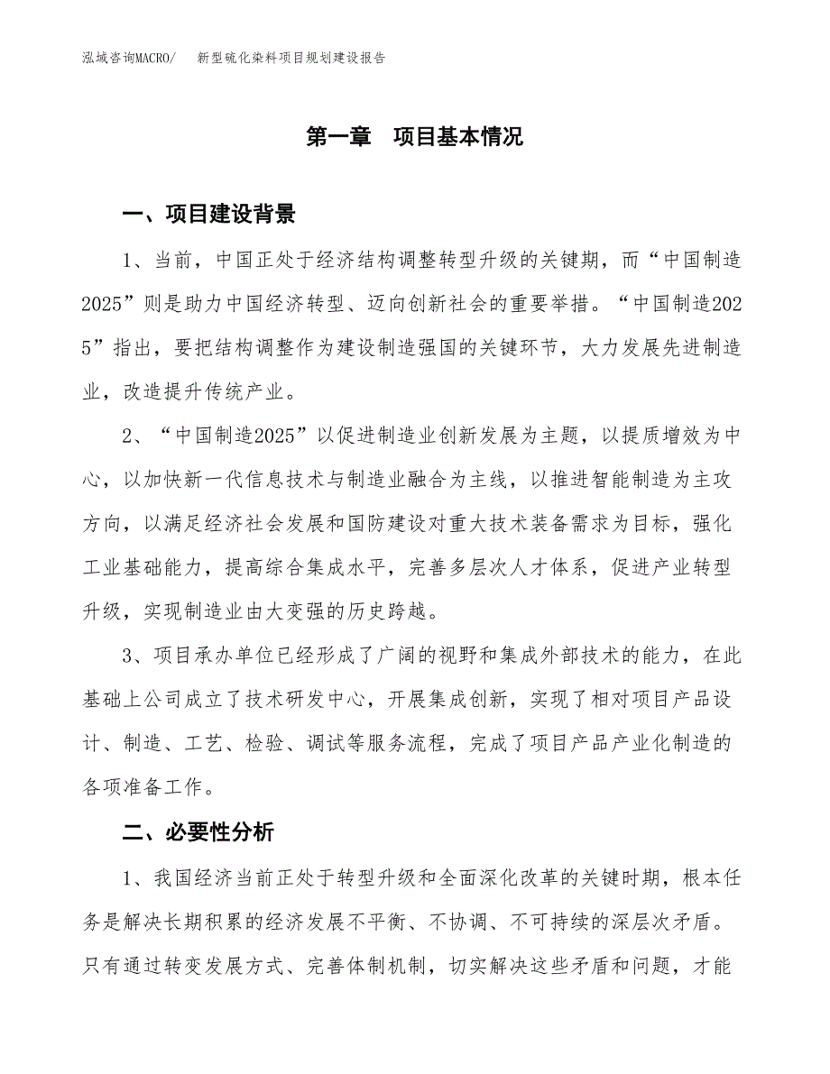 新型硫化染料项目规划建设报告.docx_第3页