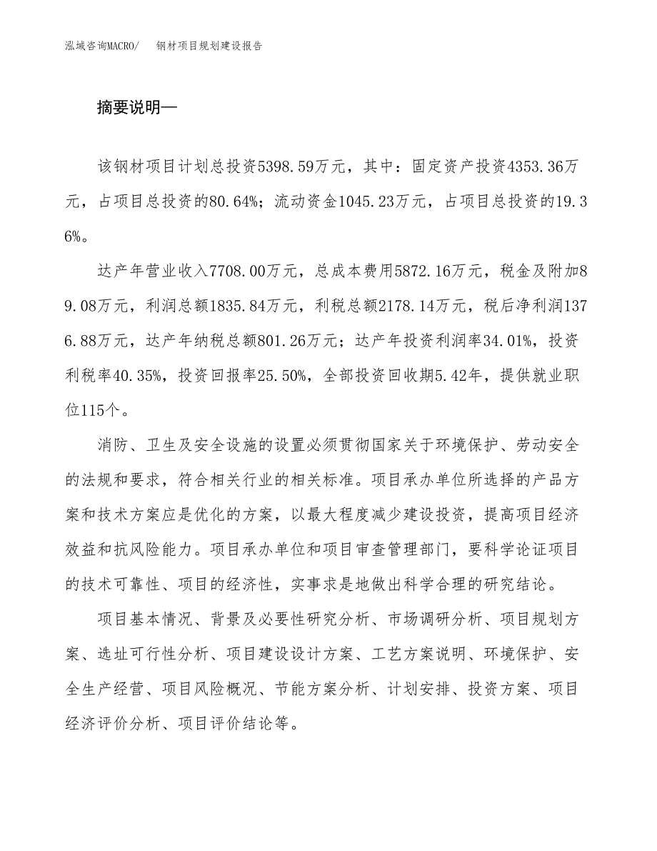 钢材项目规划建设报告.docx_第2页