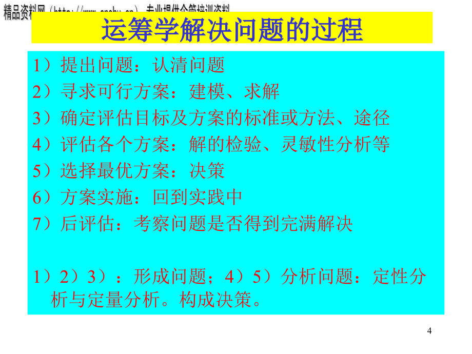 现代企业运筹学培训教材_第4页