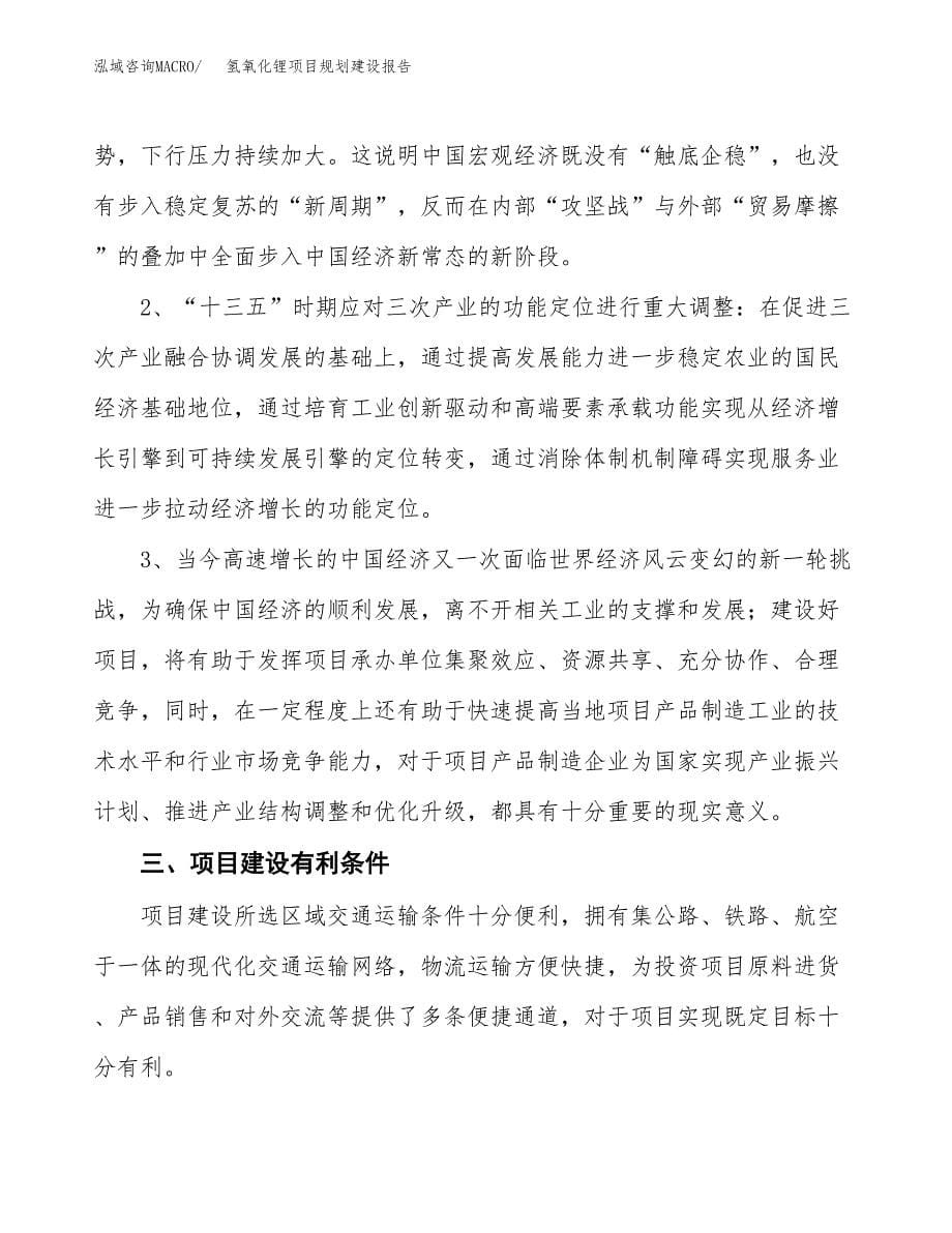 氢氧化锂项目规划建设报告.docx_第5页