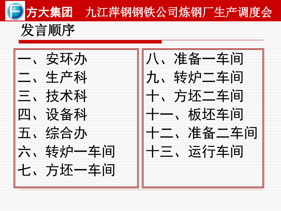 某炼钢厂生产调度会_第1页