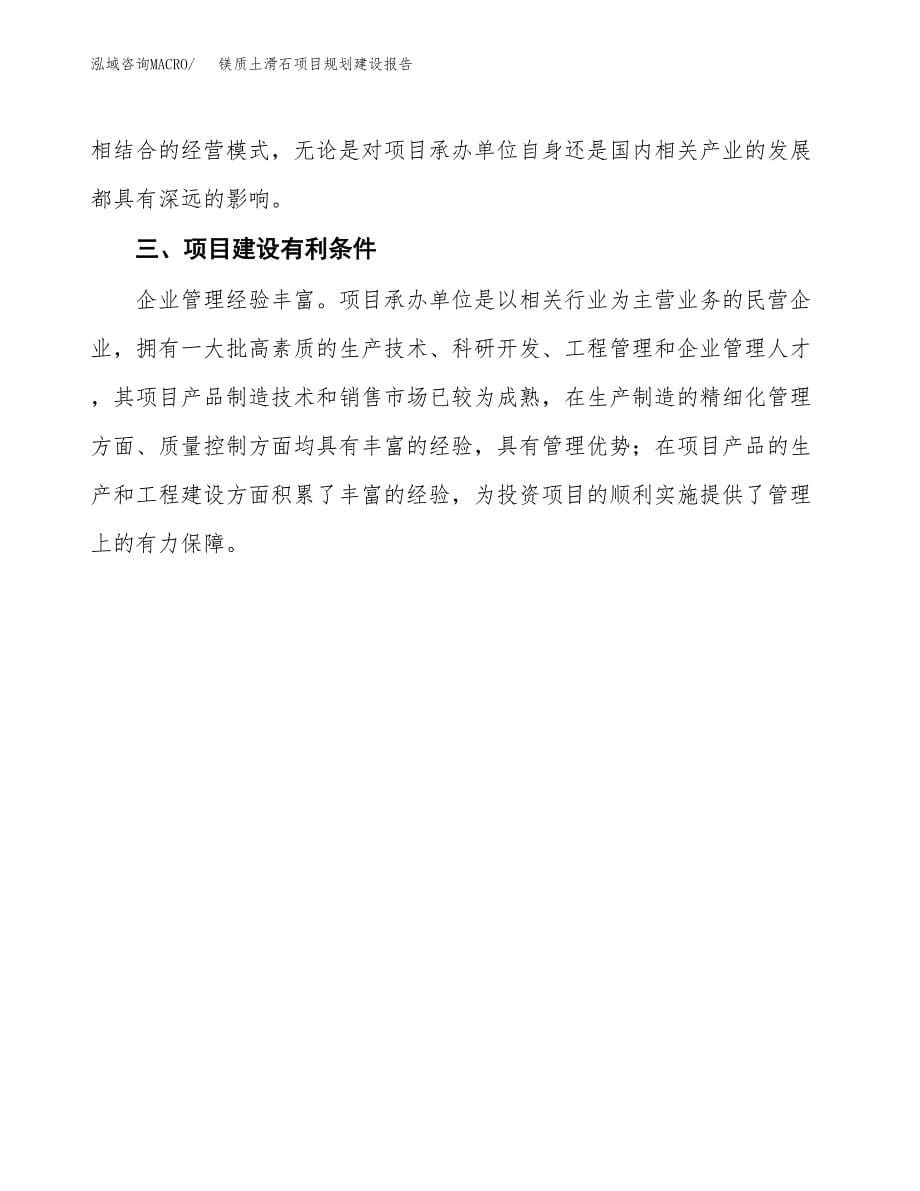 镁质土滑石项目规划建设报告.docx_第5页