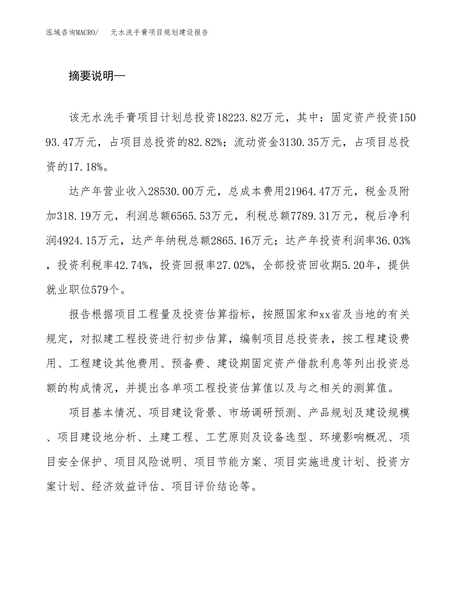 无水洗手膏项目规划建设报告.docx_第2页