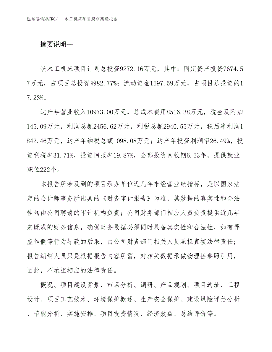 木工机床项目规划建设报告.docx_第2页