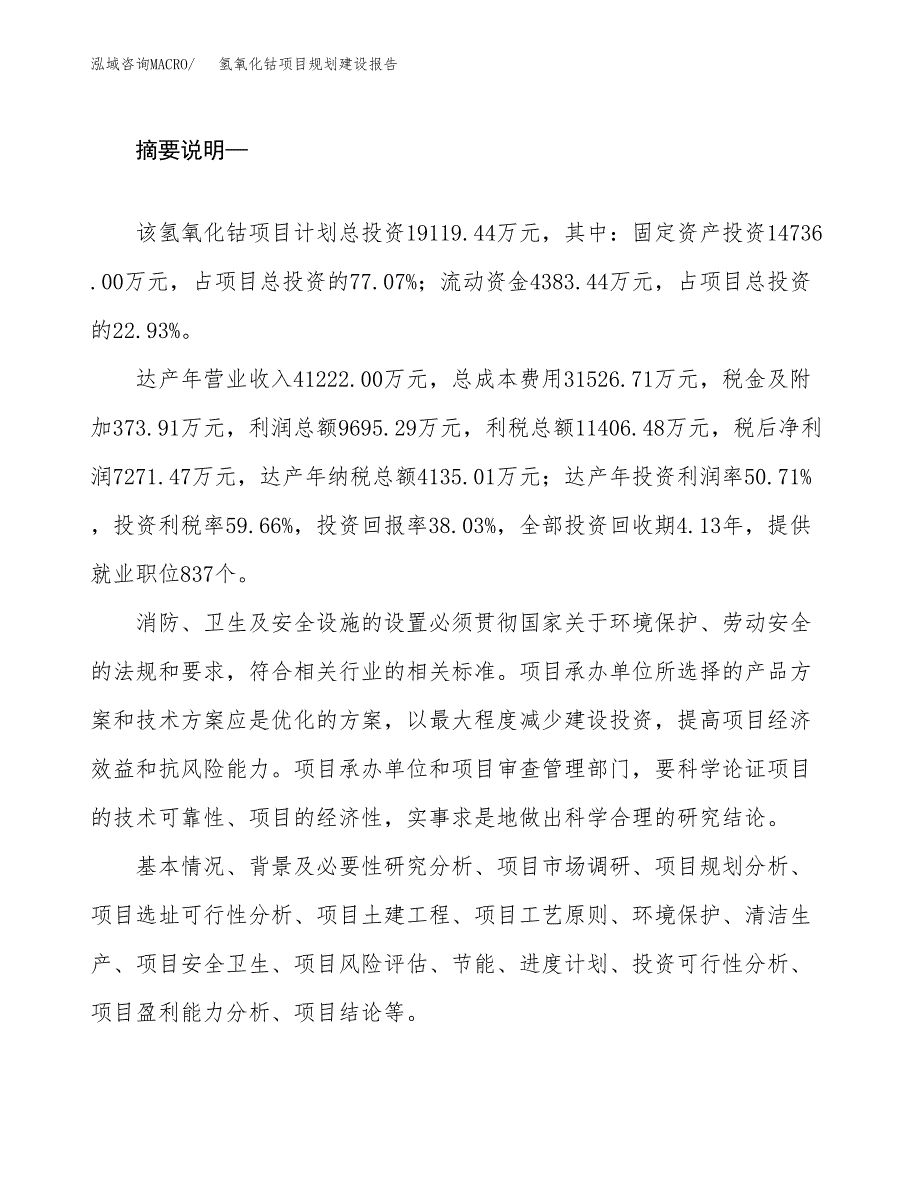 氢氧化钴项目规划建设报告.docx_第2页