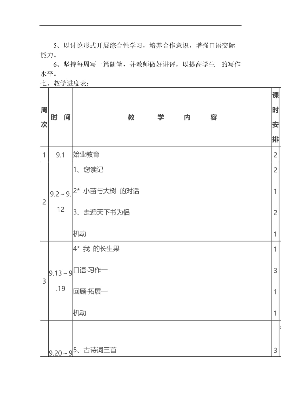 人教版五年级上册语文教学计划.doc1_第3页