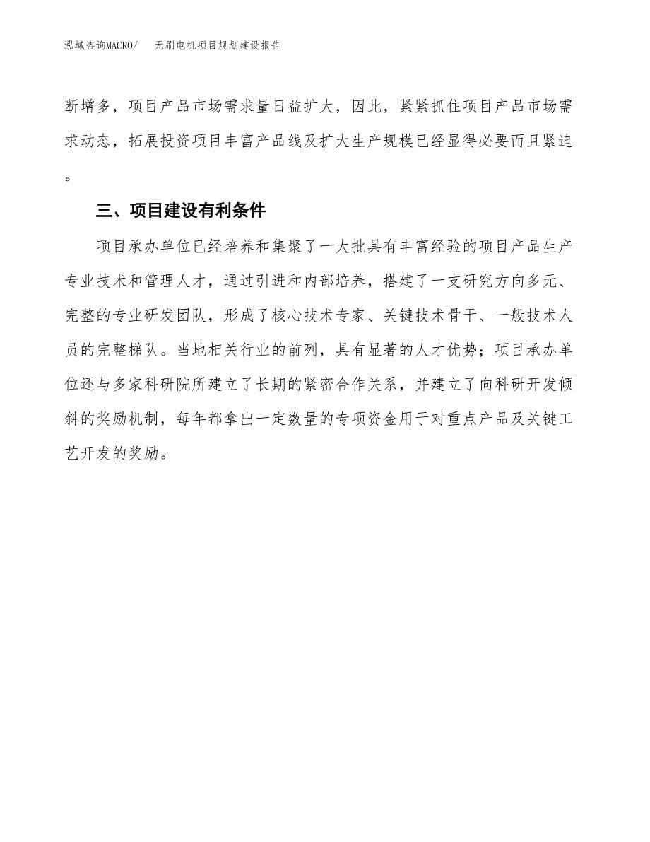 无刷电机项目规划建设报告.docx_第5页