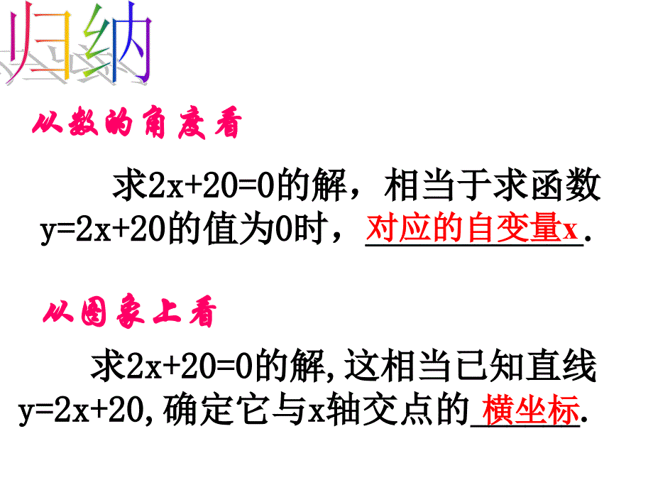 人教版八年级数学上册课件1431一次函数与一元一次方程_第4页