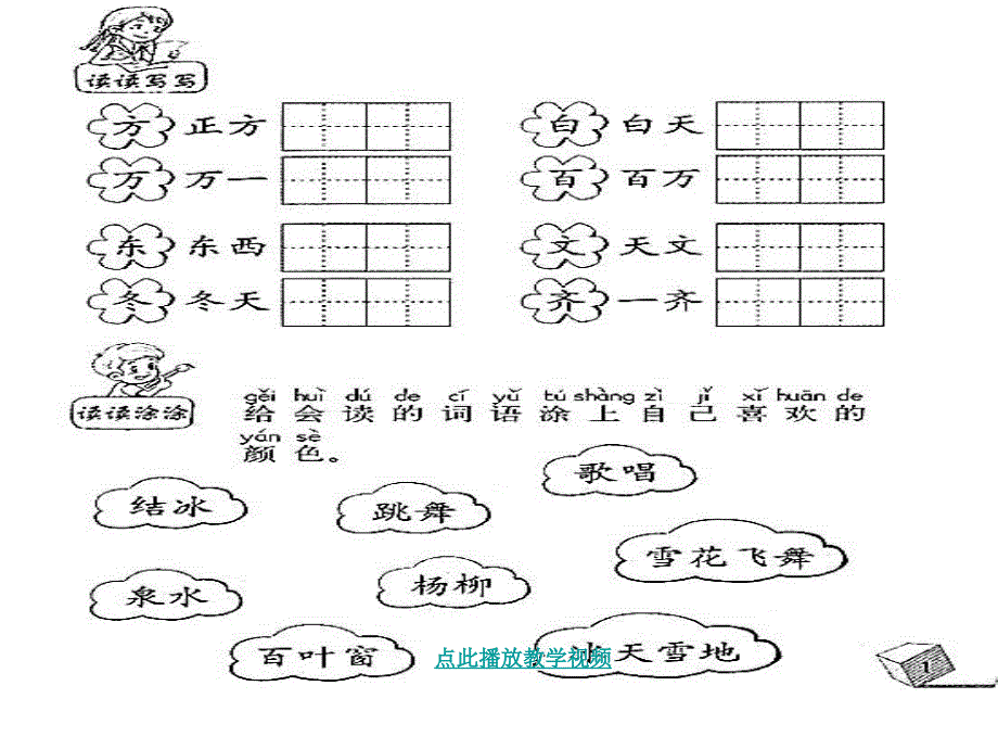 人教版一年级语文下册第一单元识字一第二课时_第4页