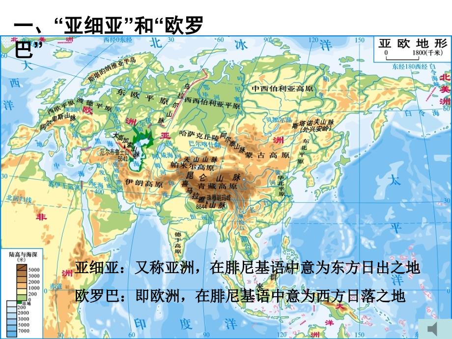 亚洲和欧洲6.1.1亚洲地理位置_第3页