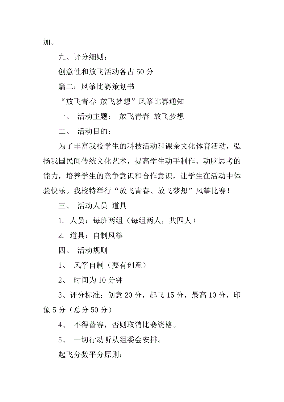 班级风筝比赛策划书模板.doc_第3页