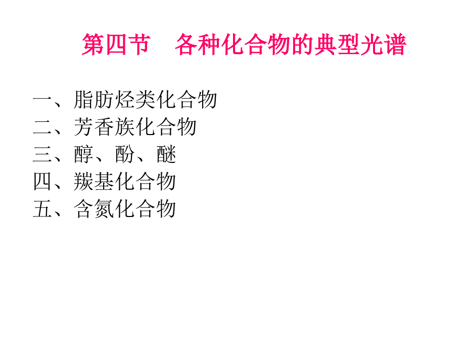 仪器分析红外分光光度法各种化合物的典型光谱_第1页