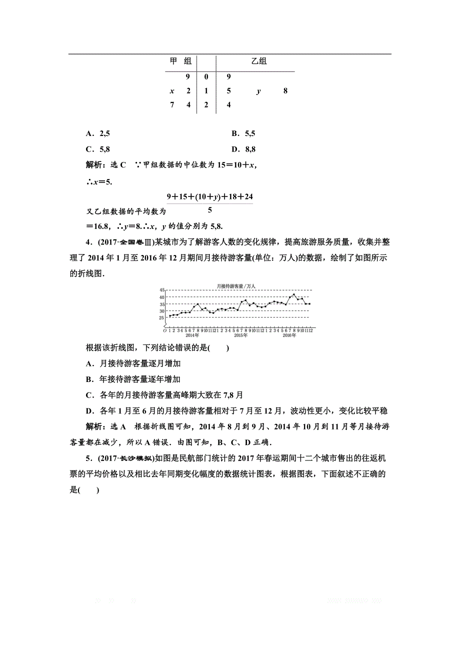 2018学高考理科数学通用版练酷专题二轮复习课时跟踪检测：（十四） 统计与统计案例 _第2页