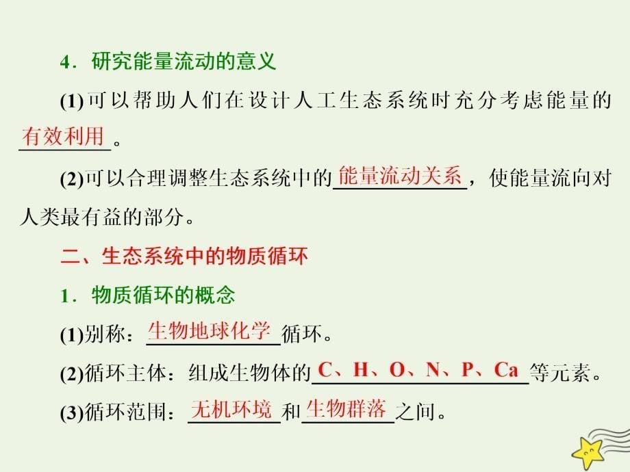 2018-2019学年高中生物 第四章 第二节 第1课时 生态系统中的能量流动和物质循环课件 苏教版必修3_第5页