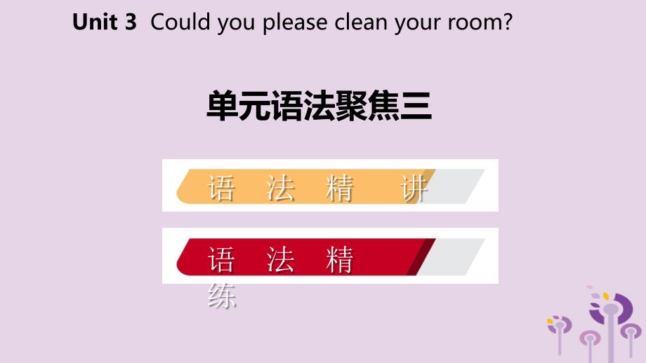 2019年春八年级英语下册 unit 3 could you please clean your room语法聚焦三练习课件 （新版）人教新目标版_第2页