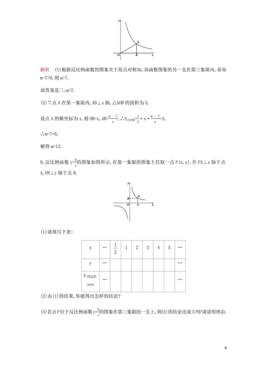 2019秋九年级数学上册 第6章 反比例函数 6.2 反比例函数的图象与性质（第2课时）反比例函数的性质精练（含2019年新题）（新版）北师大版_第4页