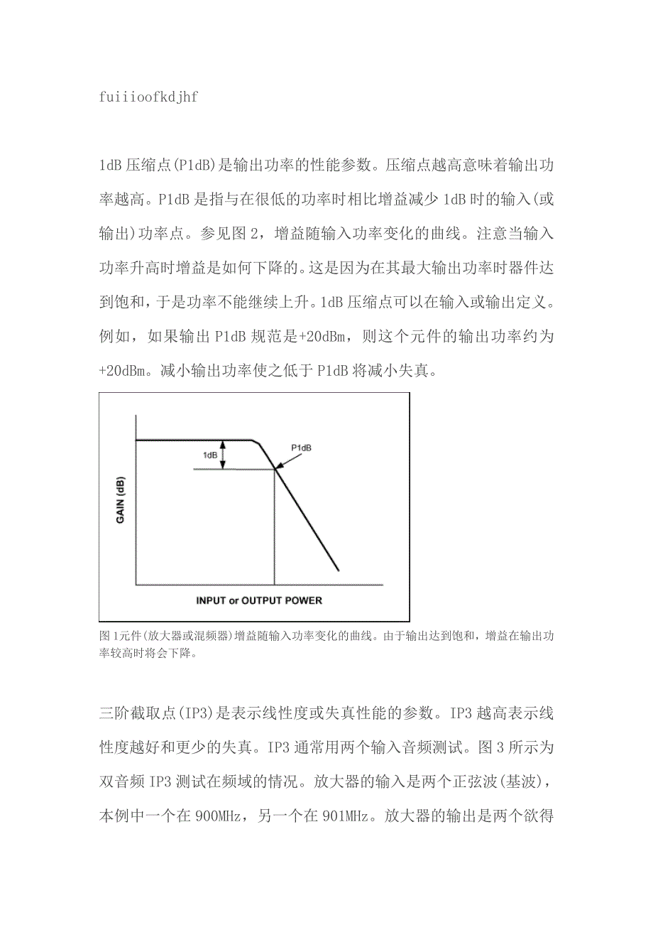 1db压缩点和三阶交调点_第1页