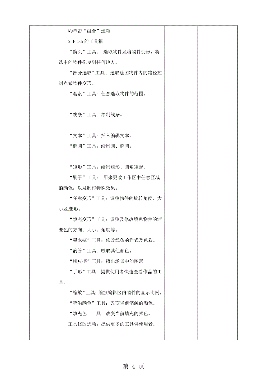 六年级上册信息技术教学设计第2课 快乐绘图绘图工具的使用∣粤教版_第4页