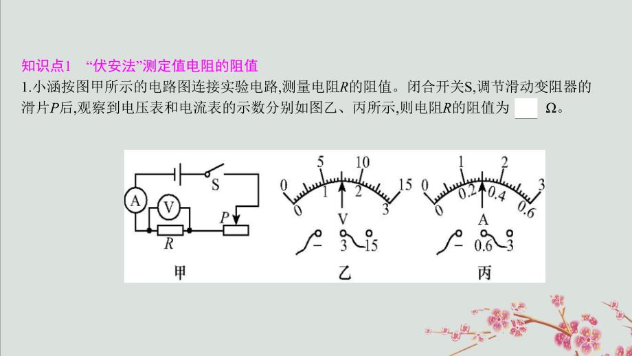 2019年秋九年级物理全册 第十五章 探究电路 第三节&ldquo;伏安法&rdquo;测电阻课件 （新版）沪科版_第2页