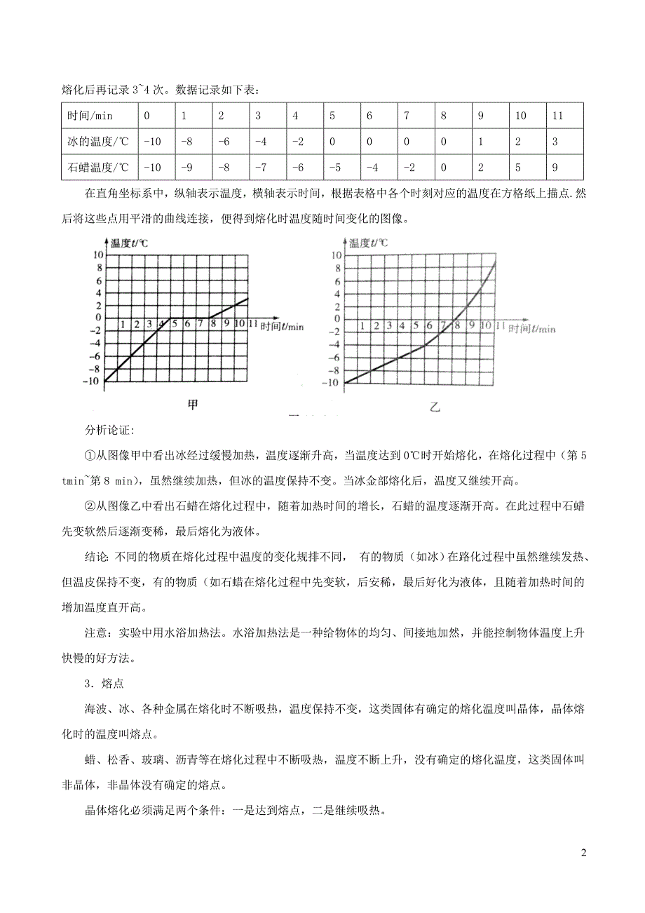 2018-2019学年八年级物理上册 3.2熔化和凝固习题（含解析）（新版）新人教版_第2页