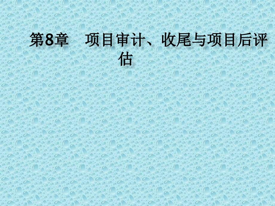 项目审计、收尾与项目后评估讲义_第1页