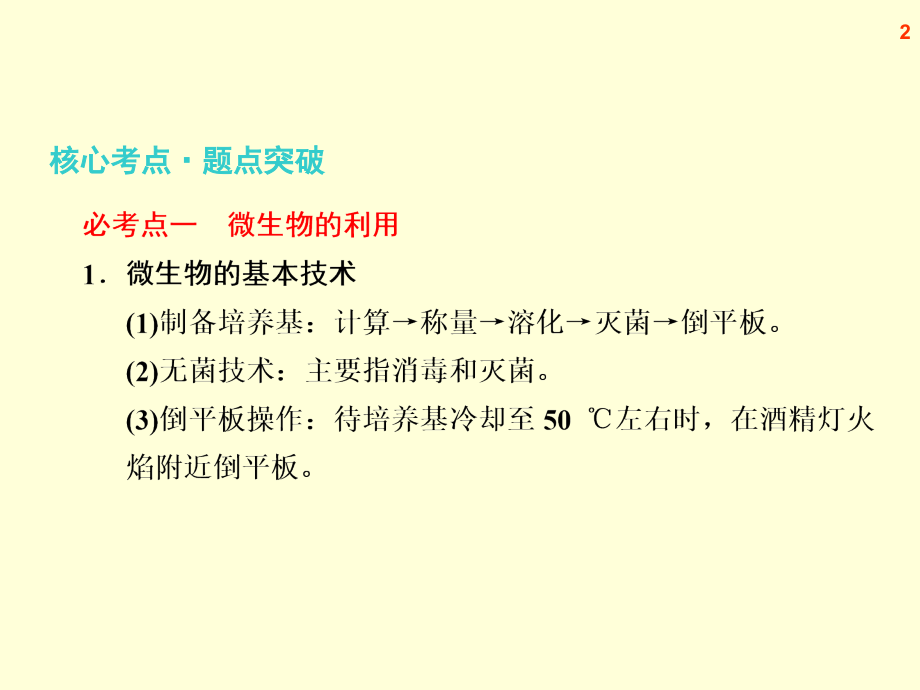 2014届高三一轮复习19套2014届高三一轮复习专题18微生物的培养、生物技术在食品加工上的应用_第2页