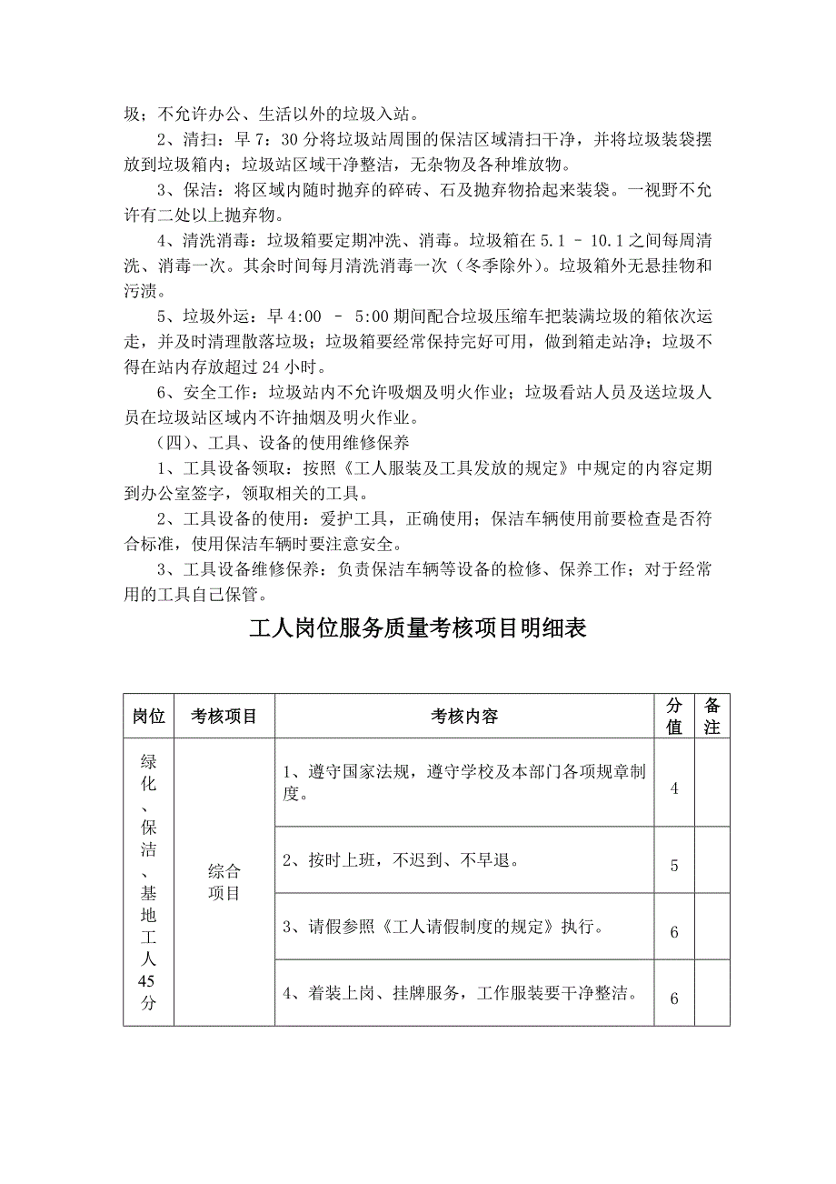 保洁工人岗位标准化作业指导书_第4页