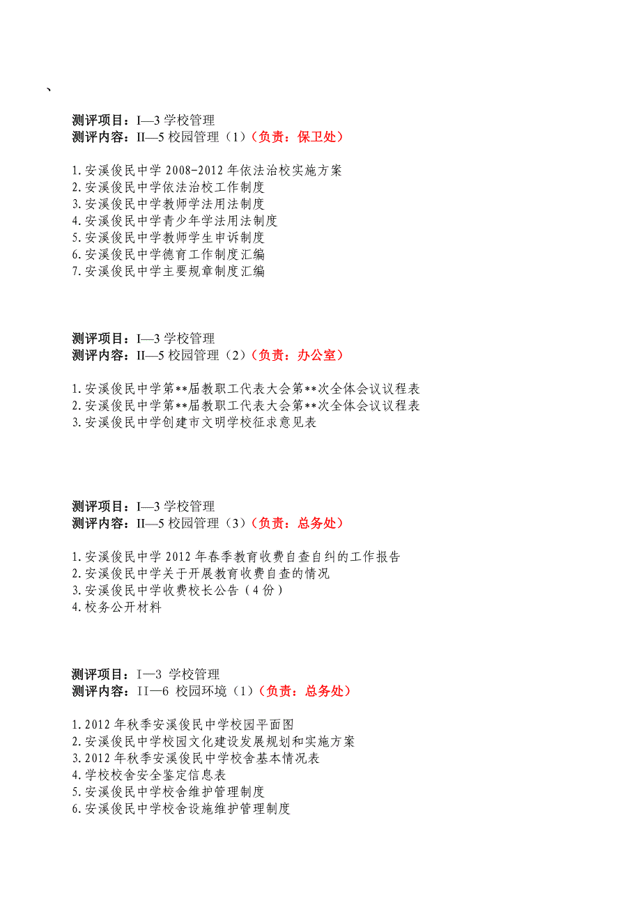 安溪俊民中学创建泉州市文明学校材料目录_第2页