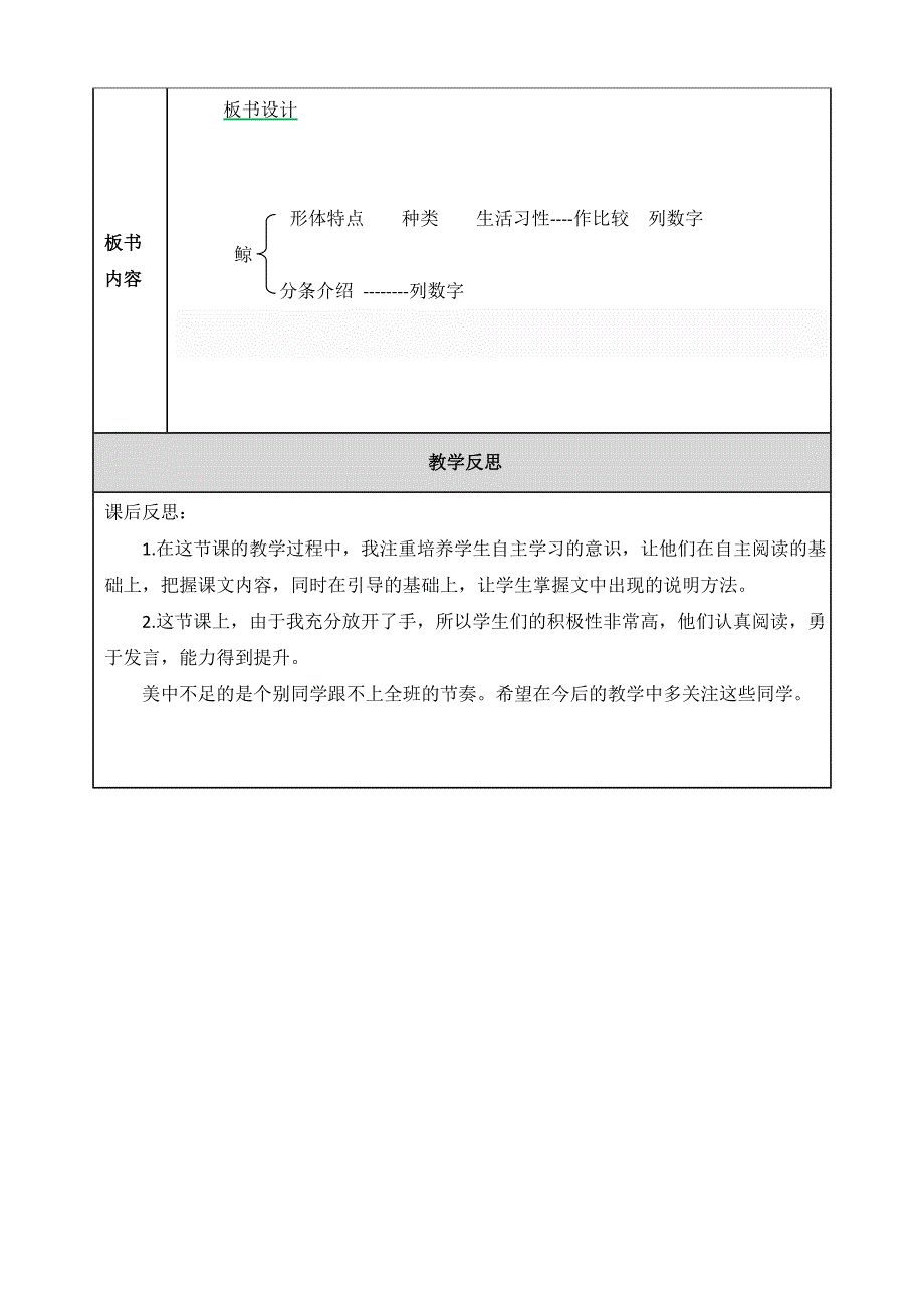 部编人教新版五年级语文上册-习作例文《鲸》《风向带的制作》教案带教学反思_第4页