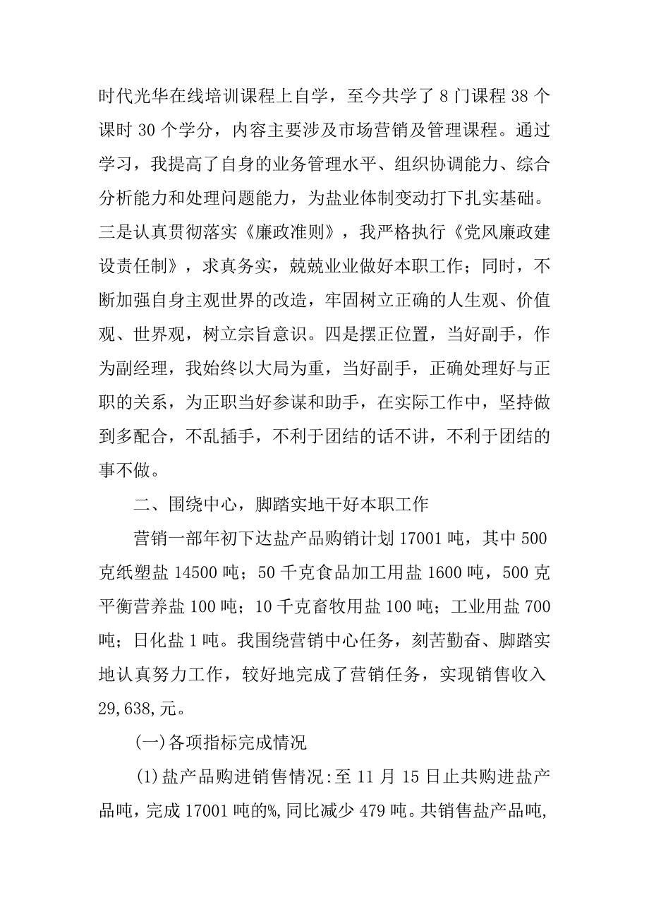 盐化保山分公司副经理述职报告范文_第2页