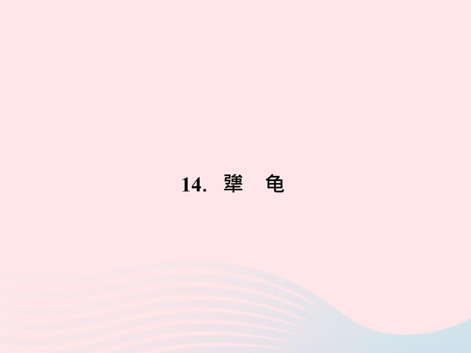 七年级语文上册 第四单元 14 犟龟习题课件 语文版_第1页
