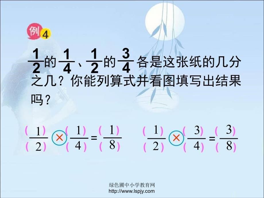 2014-08苏教版六年级上册数学分数与分数相乘公开课课件_第5页