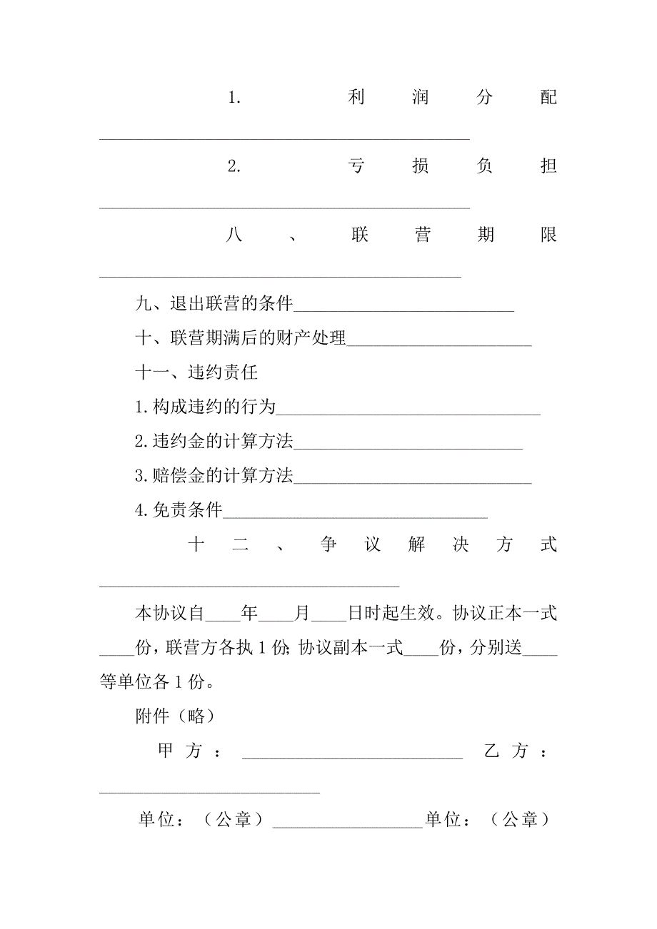 合伙型联营的协议书范本_第2页